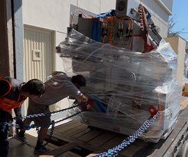 Carga y descarga de maquinaria